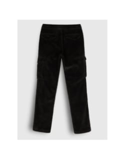 Pantalon cargo velours p-milton noir garçon - Teddy Smith