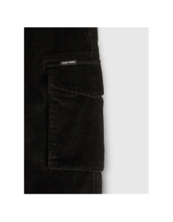 Pantalon cargo velours p-milton noir garçon - Teddy Smith