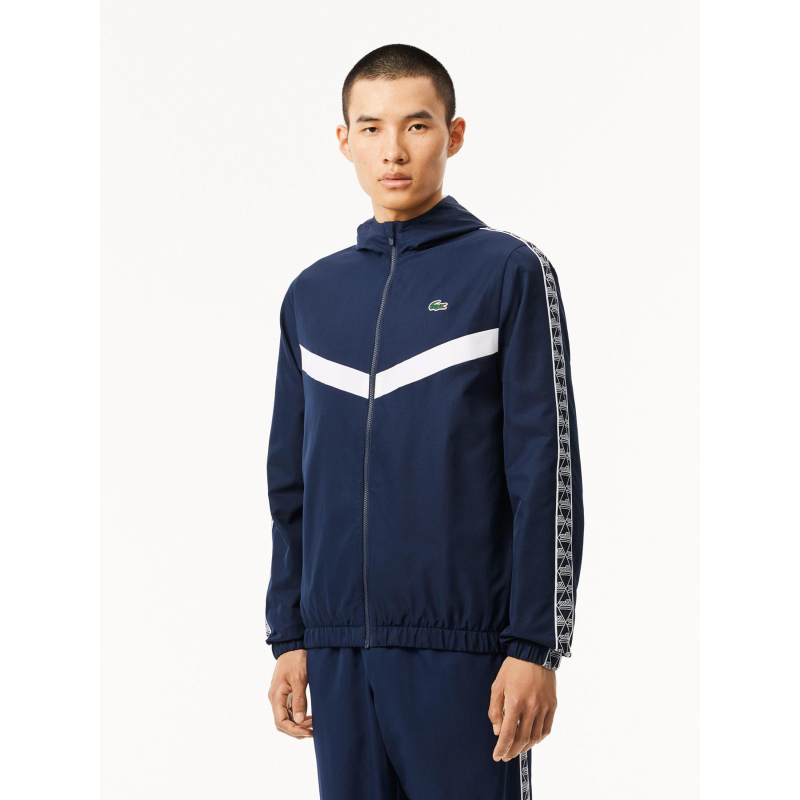 Veste de survêtement tennis monogramme bleu homme - Lacoste