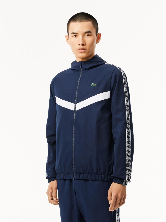 Veste de survêtement tennis monogramme bleu homme - Lacoste