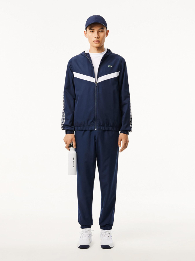 Veste de survêtement tennis monogramme bleu homme - Lacoste