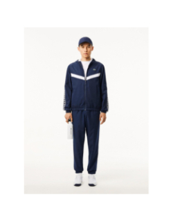 Veste de survêtement tennis monogramme bleu homme - Lacoste