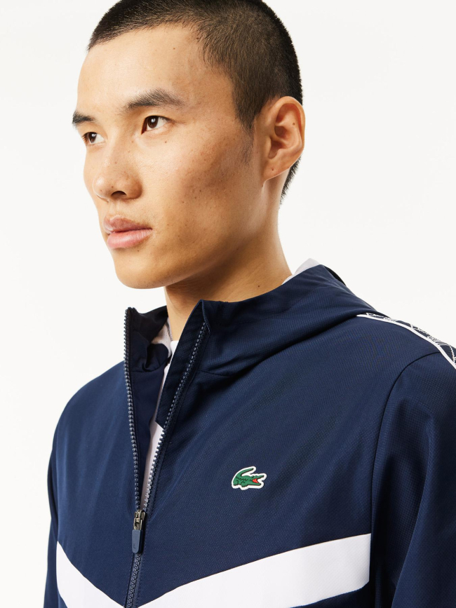 Veste de survêtement tennis monogramme bleu homme - Lacoste