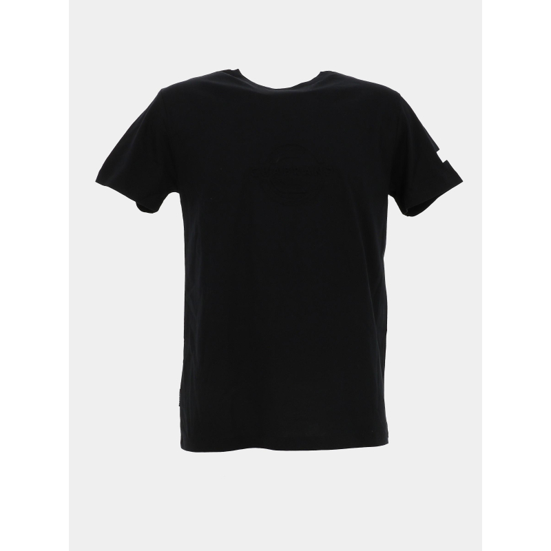 T-shirt à manches courtes logo relief noir homme - Chabrand