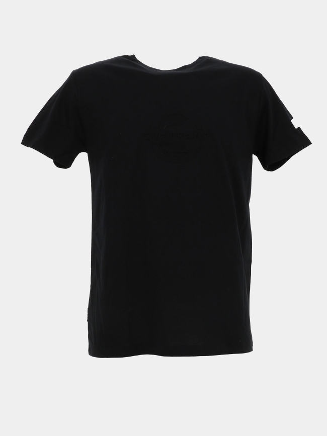 T-shirt à manches courtes logo relief noir homme - Chabrand