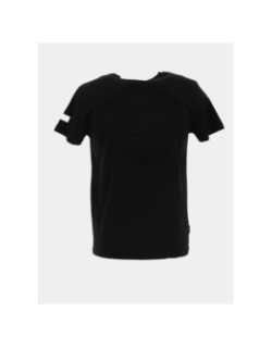 T-shirt à manches courtes logo relief noir homme - Chabrand