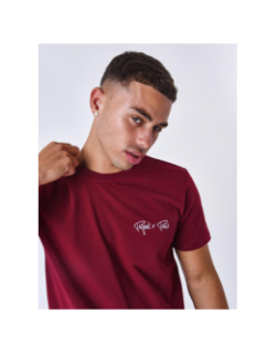 T-shirt logo brodé bordeaux homme - Project X Paris