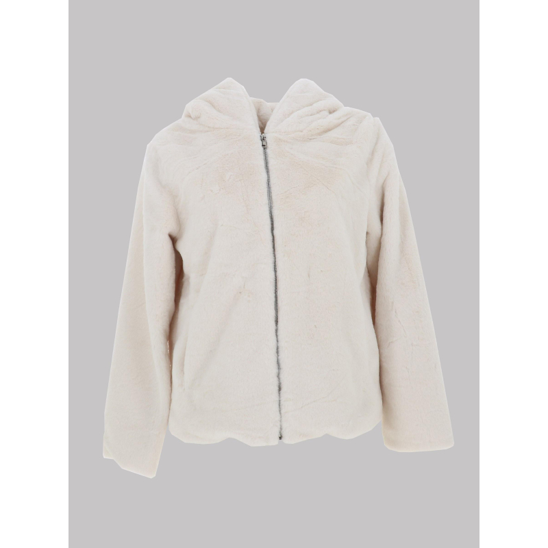 Veste fausse fourrure blanc écru femme - Tiffosi