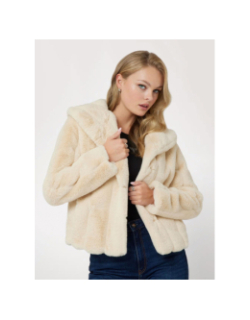 Veste fausse fourrure new sophy beige femme - Guess