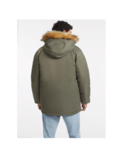 Blouson parka multi poche kaki homme - Guess