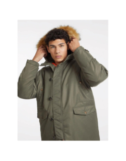 Blouson parka multi poche kaki homme - Guess