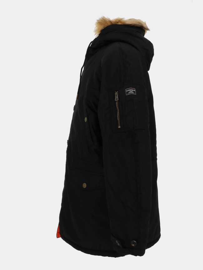 Blouson parka multi poche noir homme - Guess