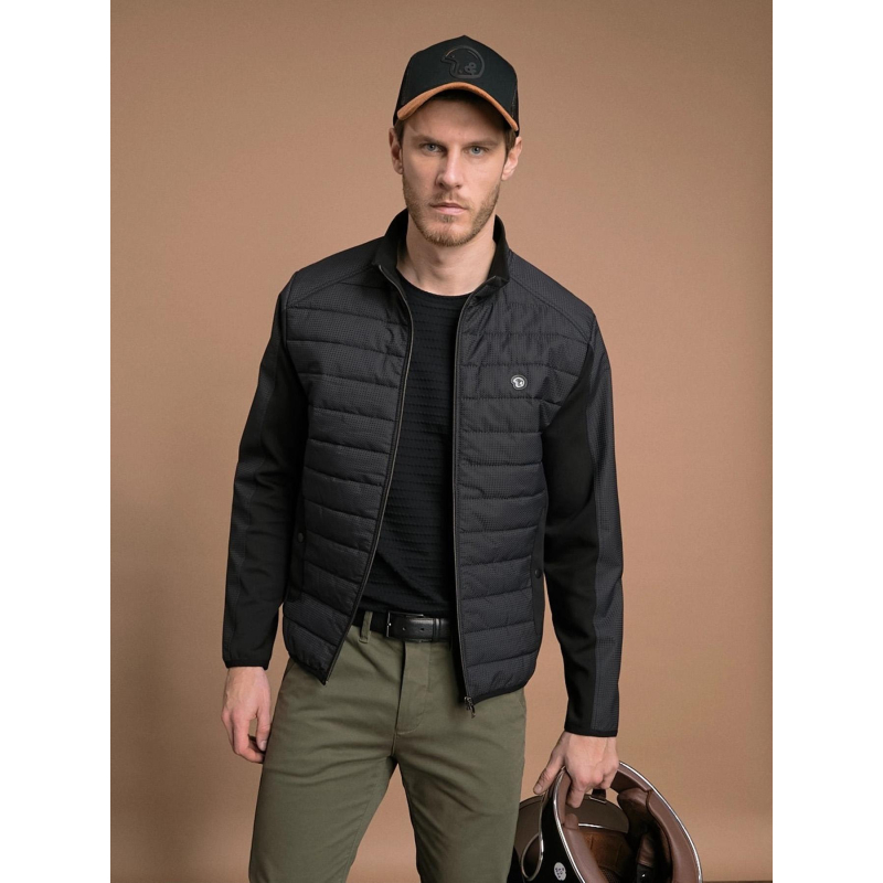 Veste bi-matière santana noir homme - Benson & Cherry