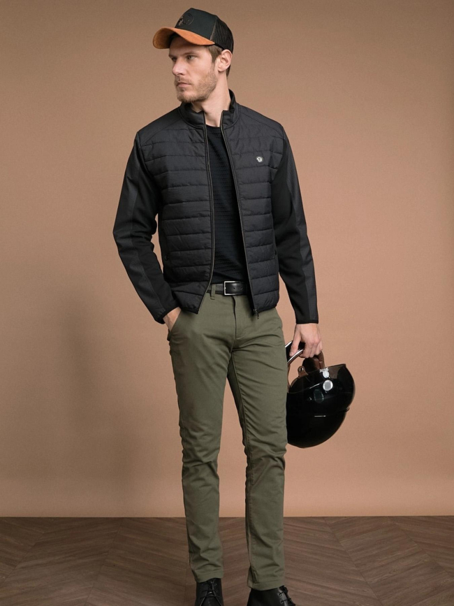 Veste bi-matière santana noir homme - Benson & Cherry