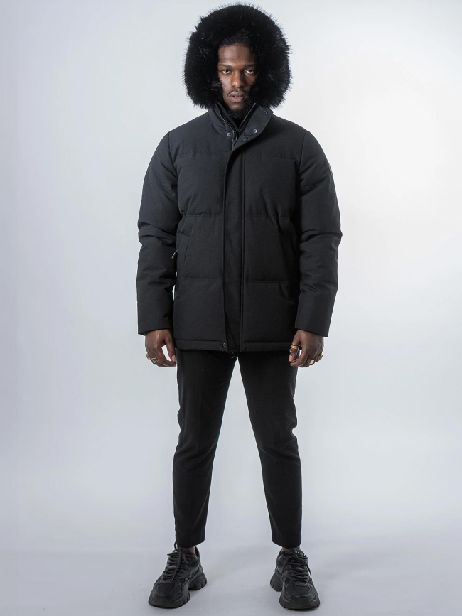 Blouson parka jerem noir homme - Helvetica