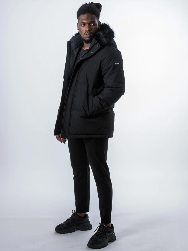 Blouson parka jerem noir homme - Helvetica