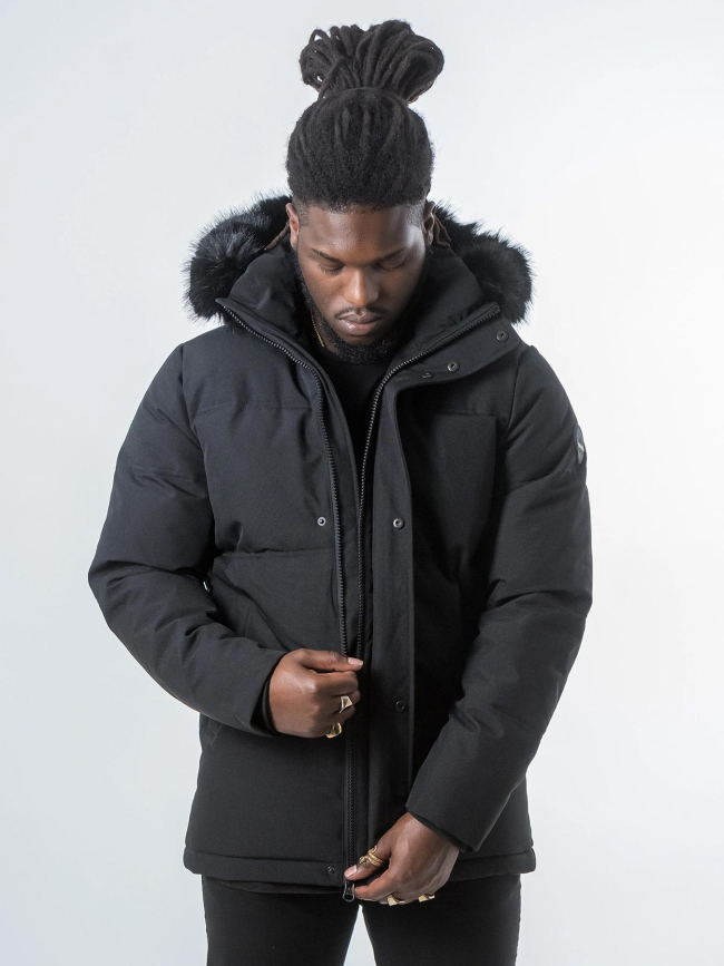 Blouson parka jerem noir homme - Helvetica