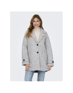 Manteau laine sophia blanc gris mélangé femme - Only