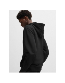 Sweat zippé à capuche daple noir homme - Hugo