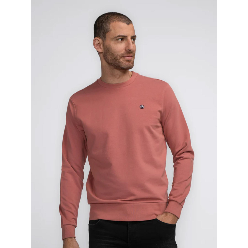 Sweat uni col rond rose homme - Petrol Industries