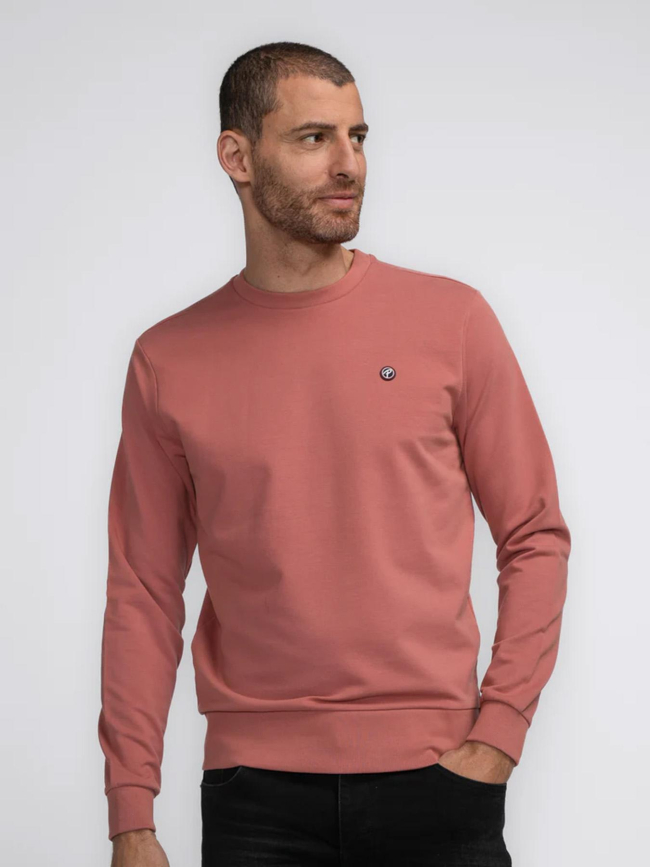 Sweat uni col rond rose homme - Petrol Industries