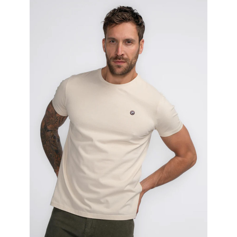 T-shirt à manches courtes badge beige homme - Petrol Industries