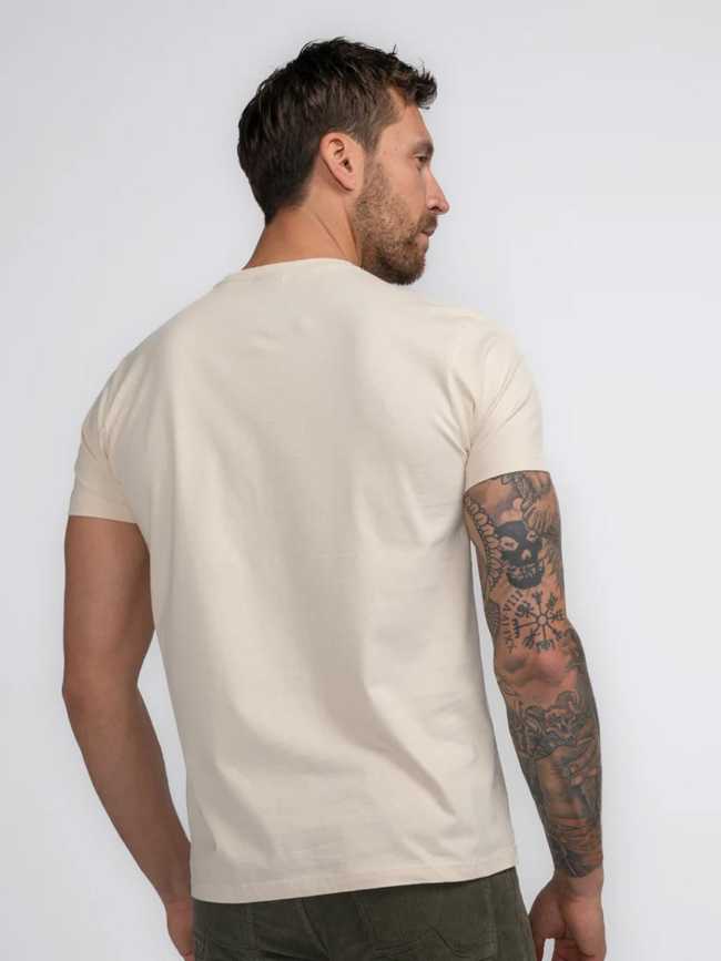 T-shirt à manches courtes badge beige homme - Petrol Industries