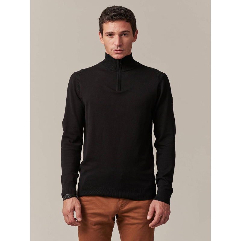 Pull a col zippé almanach noir homme - Deeluxe