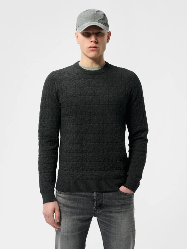 Pull jacquard texturé p-elmer noir homme - Teddy Smith