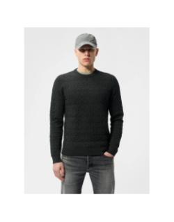 Pull jacquard texturé p-elmer noir homme - Teddy Smith