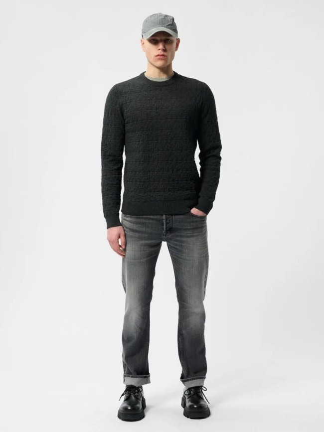 Pull jacquard texturé p-elmer noir homme - Teddy Smith