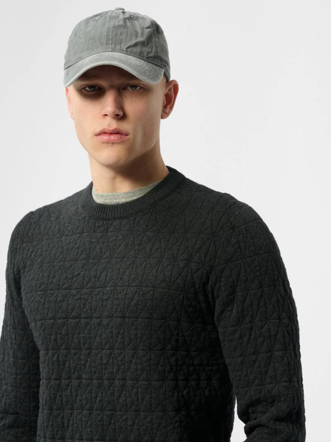 Pull jacquard texturé p-elmer noir homme - Teddy Smith