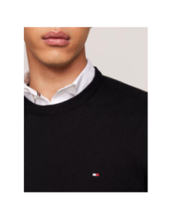 Pull avec cachemire à col ras-du-cou noir homme - Tommy Hilfiger