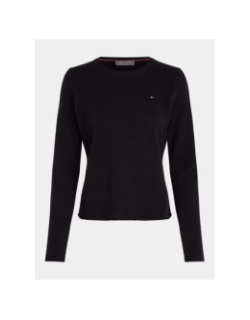 Pull en laine uni noir homme - Tommy Hilfiger