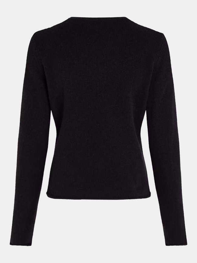 Pull en laine uni noir homme - Tommy Hilfiger