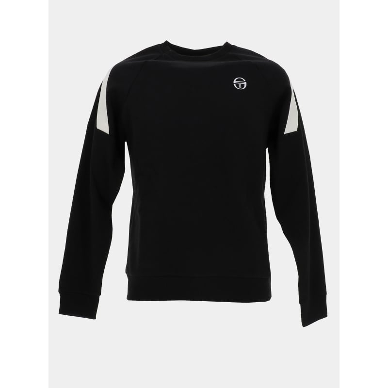 Sweat col rond diagonaley noir homme - Sergio Tacchini