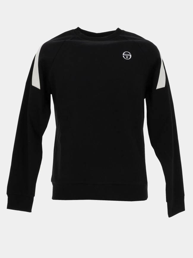 Sweat col rond diagonaley noir homme - Sergio Tacchini