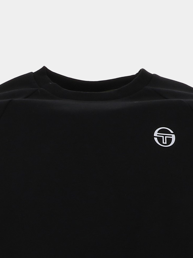 Sweat col rond diagonaley noir homme - Sergio Tacchini