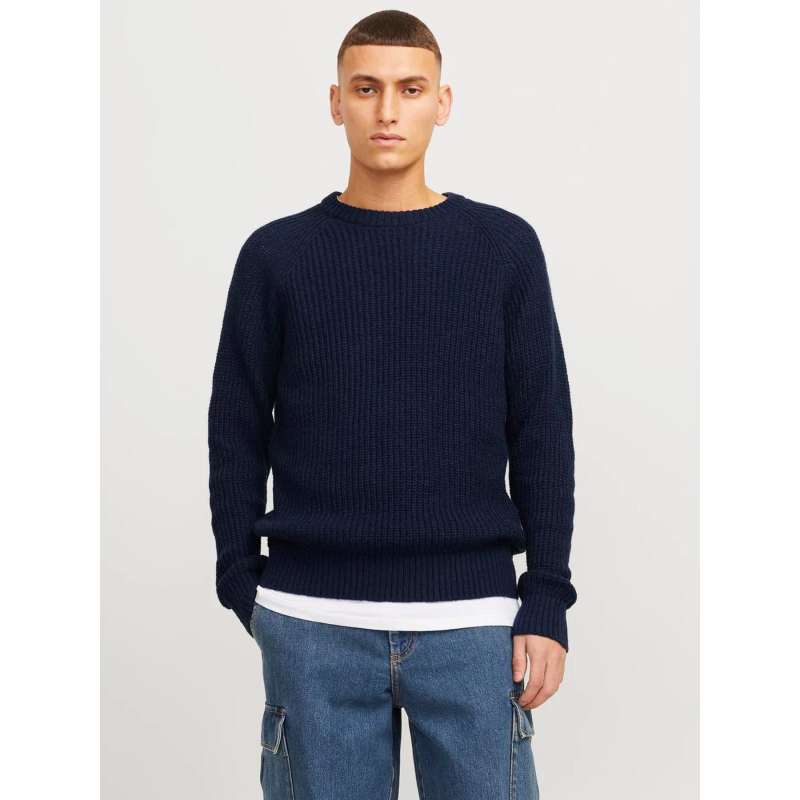 Pull en maille jones bleu marine homme - Jack & Jones