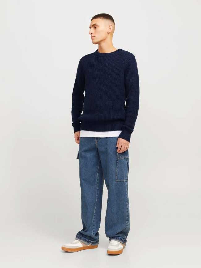 Pull en maille jones bleu marine homme - Jack & Jones