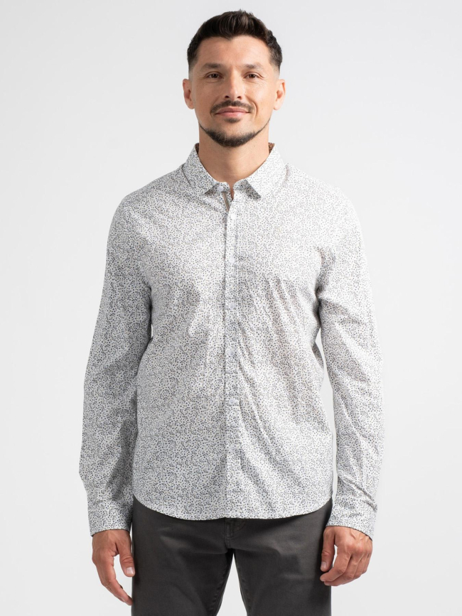 Chemise a motifs floraux adamsa blanc homme - Sun Valley