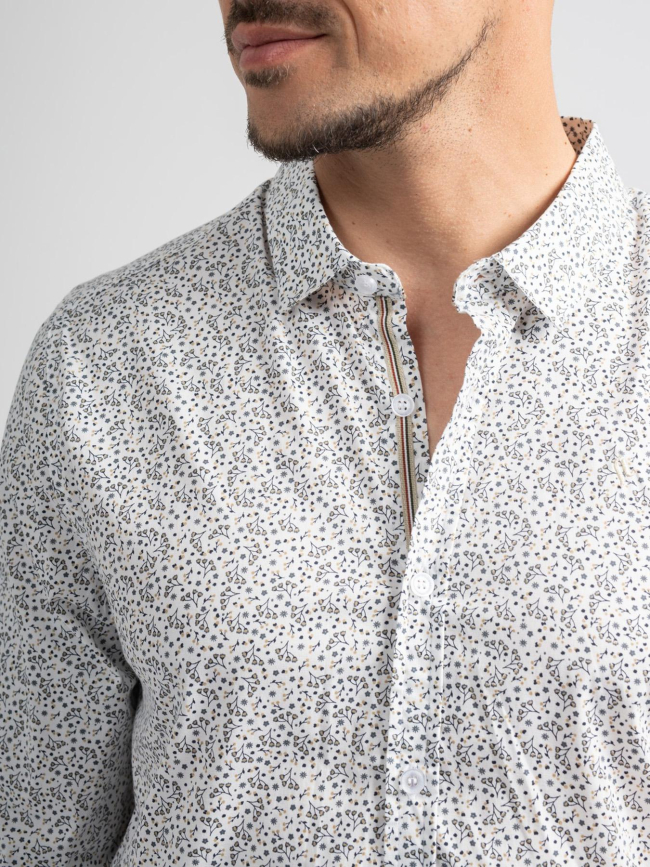 Chemise a motifs floraux adamsa blanc homme - Sun Valley