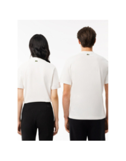 T-shirt en coton imprimé signature blanc adulte - Lacoste