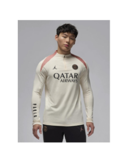 Haut d'entrainement foot psg strike 3e tenue beige homme - Nike