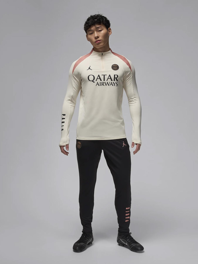 Haut d'entrainement foot psg strike 3e tenue beige homme - Nike