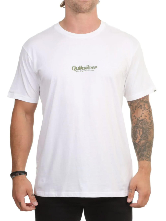 T-shirt manches courtes simple lettring blanc homme - Quiksilver