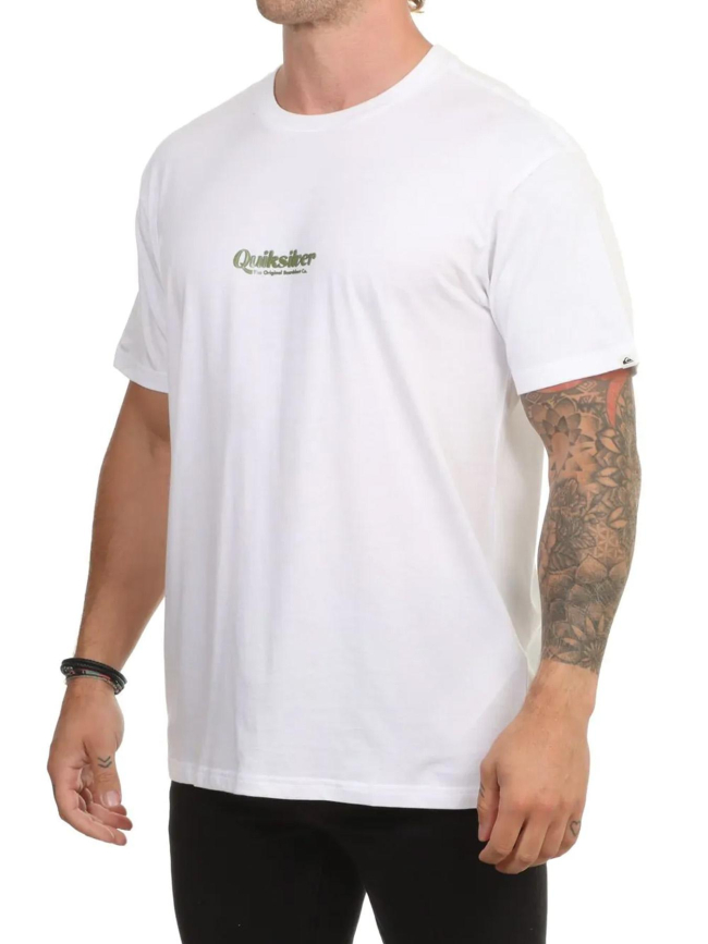 T-shirt manches courtes simple lettring blanc homme - Quiksilver