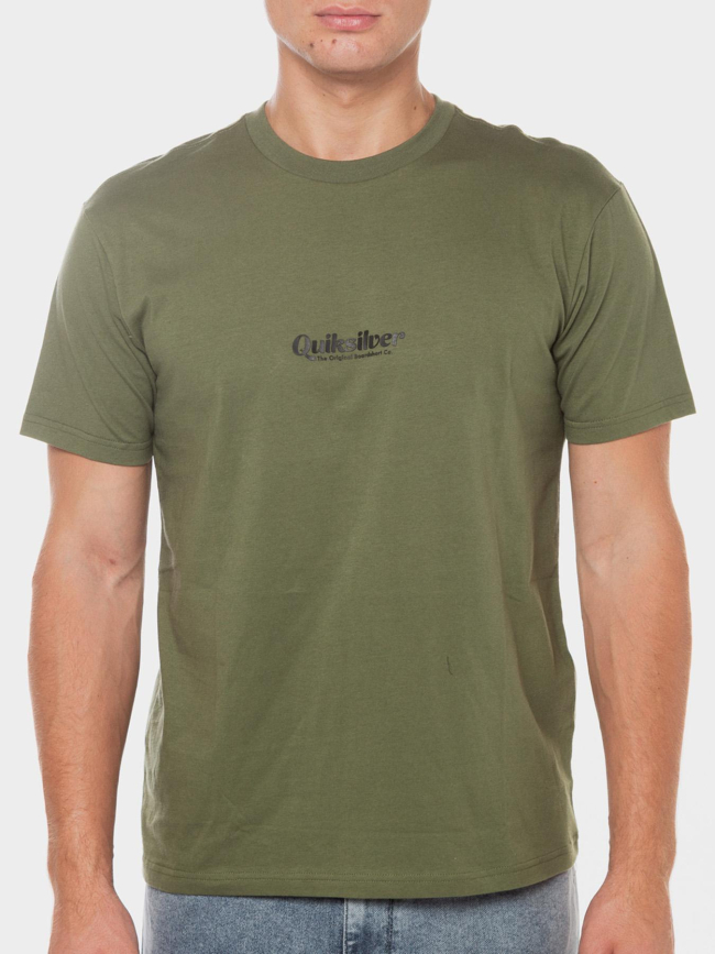 T-shirt à manches courtes simple lettring vert homme - Quiksilver