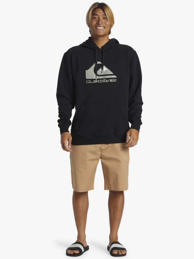 Sweat à capuche big logo noir homme - Quiksilver