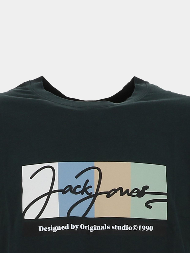 T-shirt portland block branding vert homme - Jack & Jones